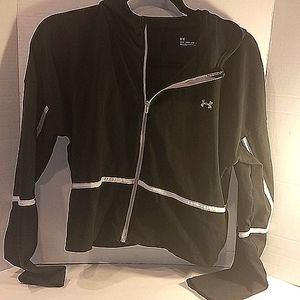 Under Armour Black Athletic Hoodie Zip Fro…